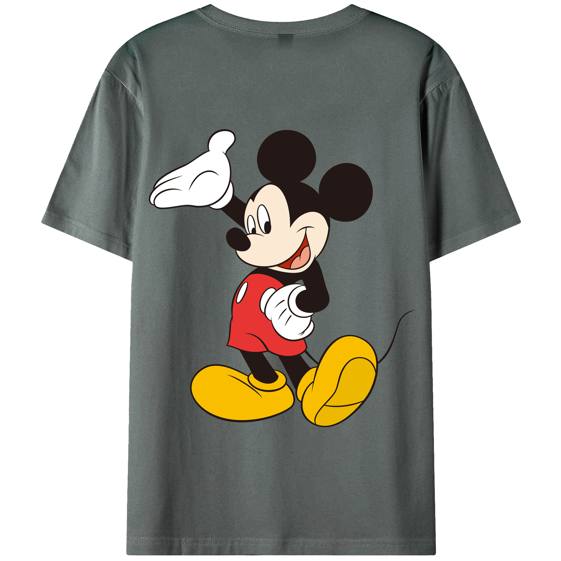 （画像用） ミッキーマウス Mickey Mouse 綿100％半袖Tシャツ（背面プリント）